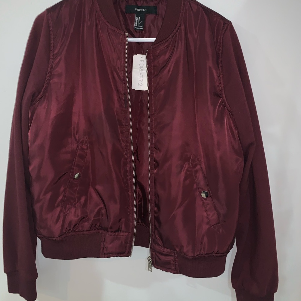 Burgundy Bomber Jacket *Brand New*